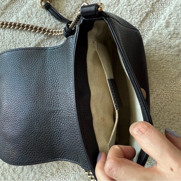 Gucci SoHo Black Leather Crossbody Bag - Picture 6 of 7
